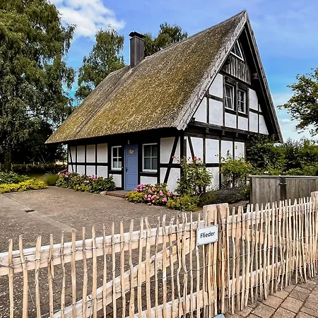 Flieder - Reetdachhaus Mit Sauna, Kamin & Umzaeuntem Garten